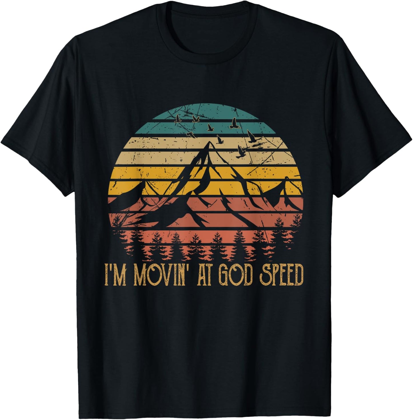 I'm Moving At God Speed Quotes Music Vintage Cowgirl Western T-Shirt - T-Shirt | Black