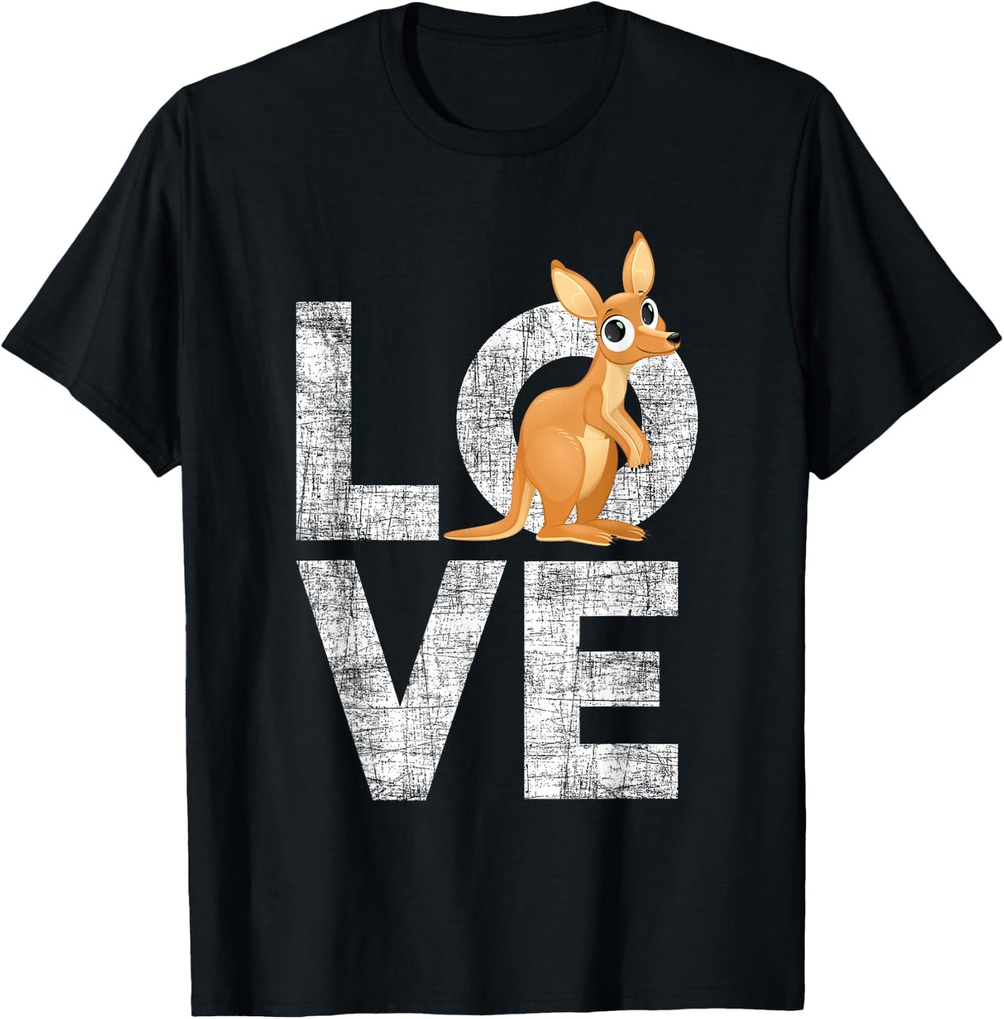 Love Kangaroo Australia Zookeeper Safari Animal Lover T-Shirt - T-Shirt | Black