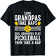 Cool Pickleball Men Grandpa Paddle Sport Pickleball Player T-Shirt - T-Shirt | Black