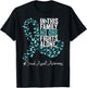Sexual Assault Awareness Month Teal Ribbon T-Shirt - T-Shirt | Black