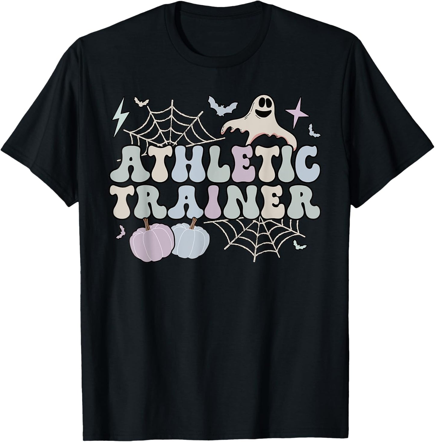 Spooky Athletic Trainer Halloween Athletic Coach T-Shirt - T-Shirt | Black