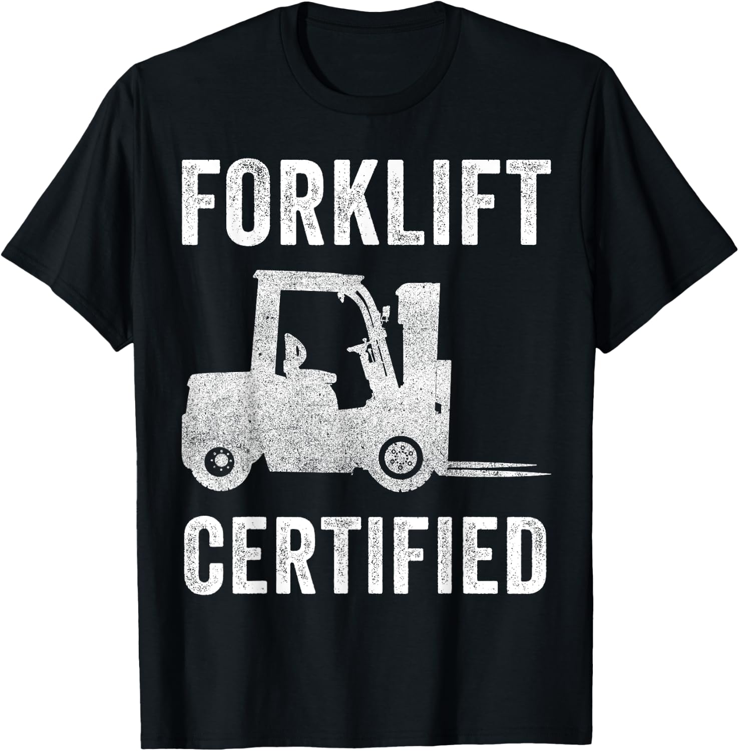 Retro Style Funny Forklift Operator Forklift Certified T-Shirt - T-Shirt | Black