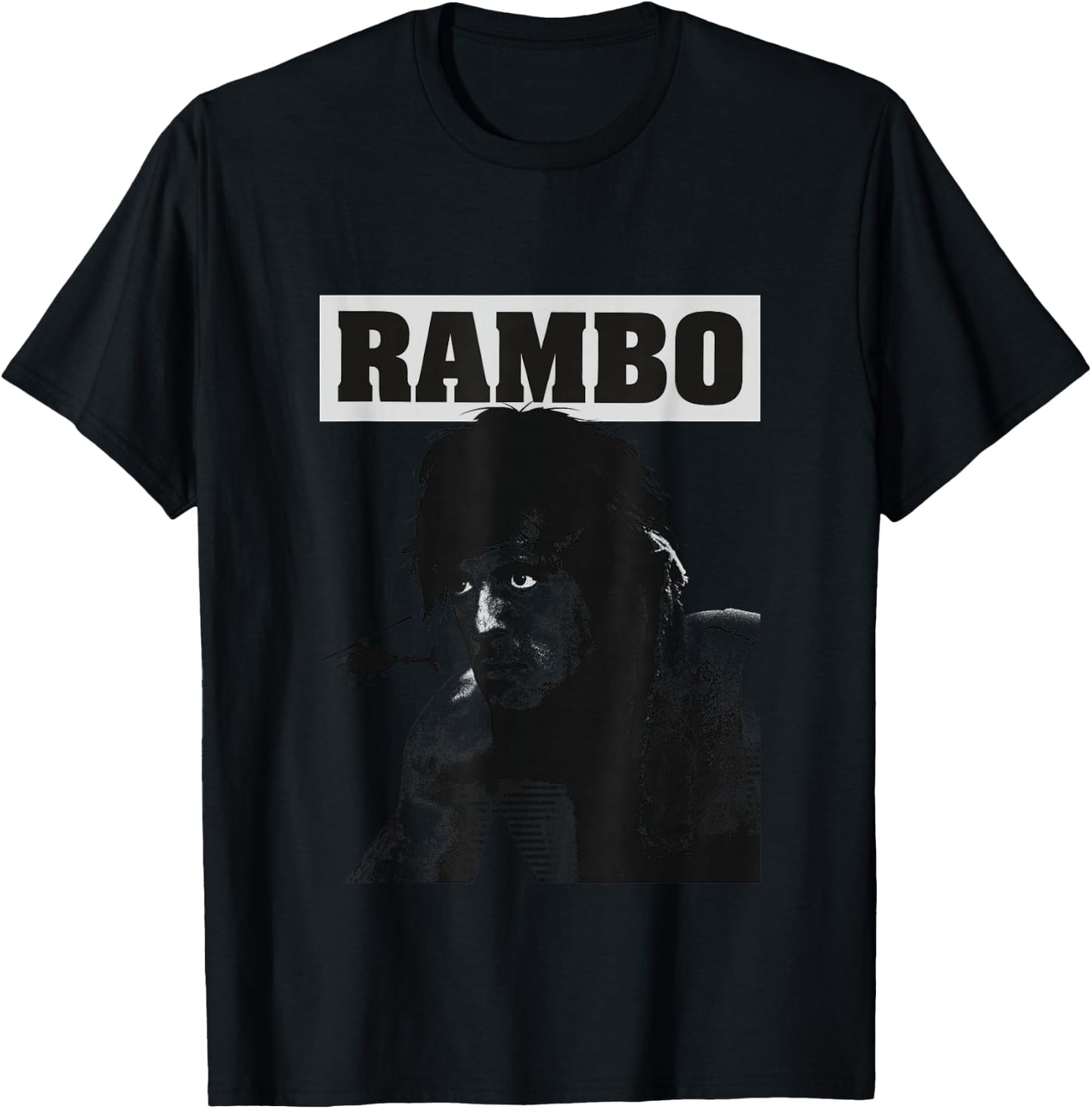 Rambo First Blood Helicopter Poster T-Shirt - T-Shirt | Black