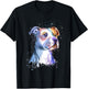 Colorful Pitbull Splash Artwork - Pet Breeder Dog Trainer Women Girls Kids T-Shirt - T-Shirt | Black