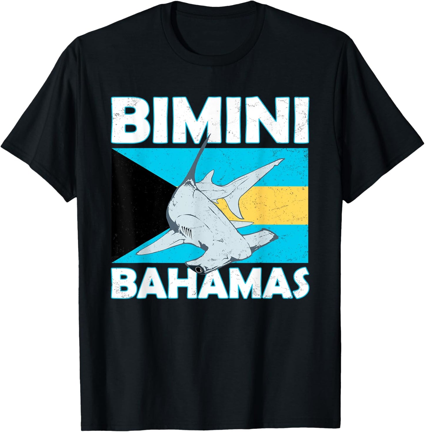 Hammerhead Shark Bimini Bahamas T-Shirt - T-Shirt | Black