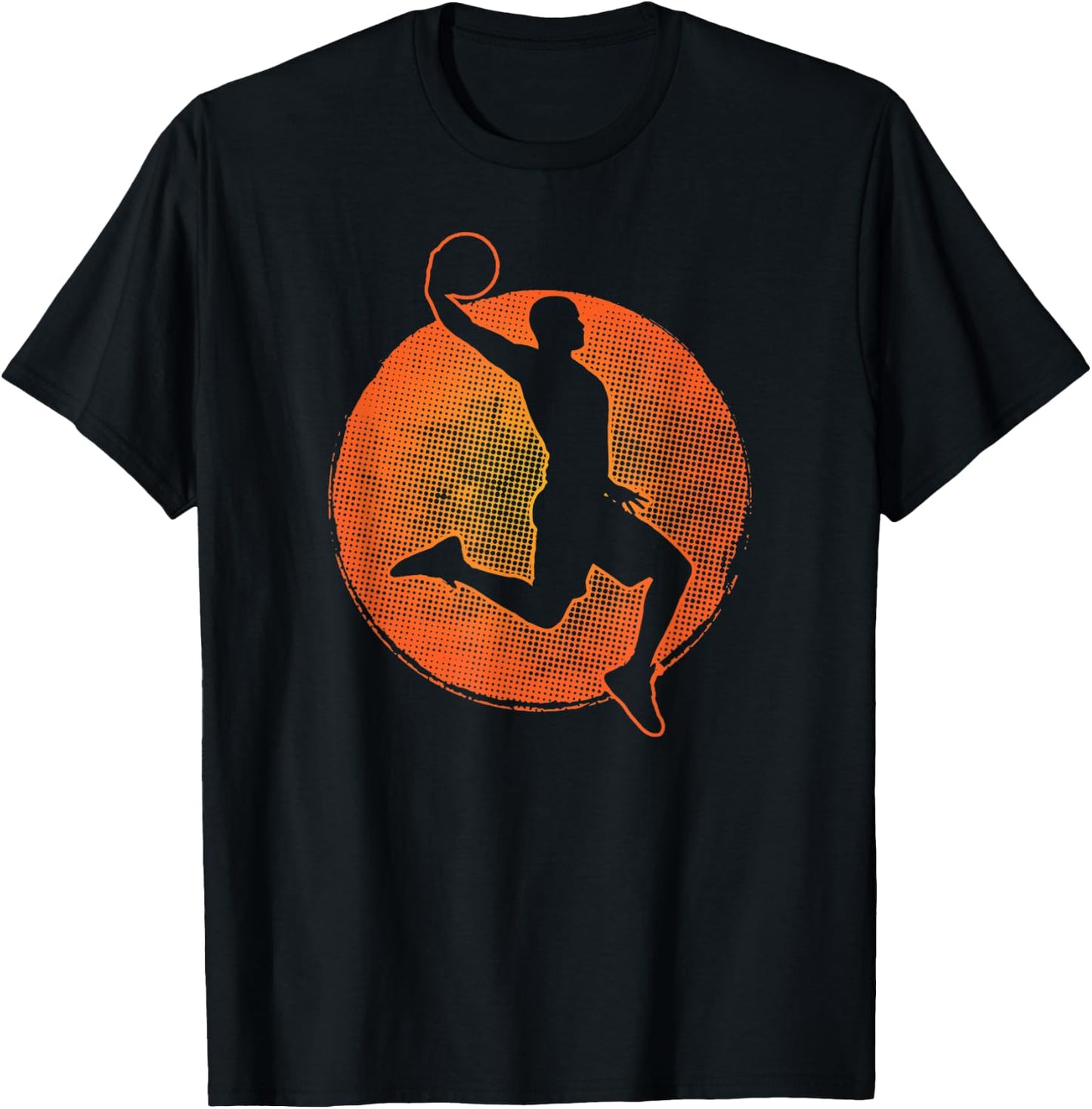 Basketball Player Sport Vintage Men Boys Basketball T-Shirt - T-Shirt | Black