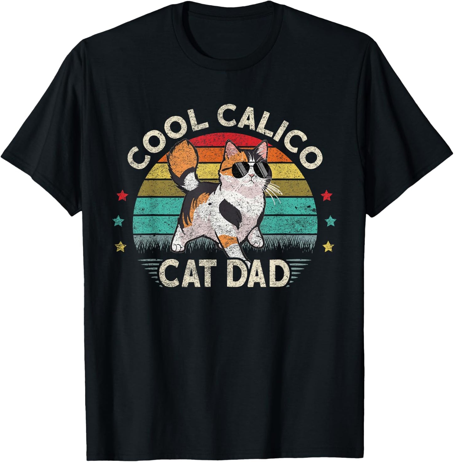 Caliby Female Plush Stuff Tricolor Dilute Calico Cat T-Shirt - T-Shirt | Black