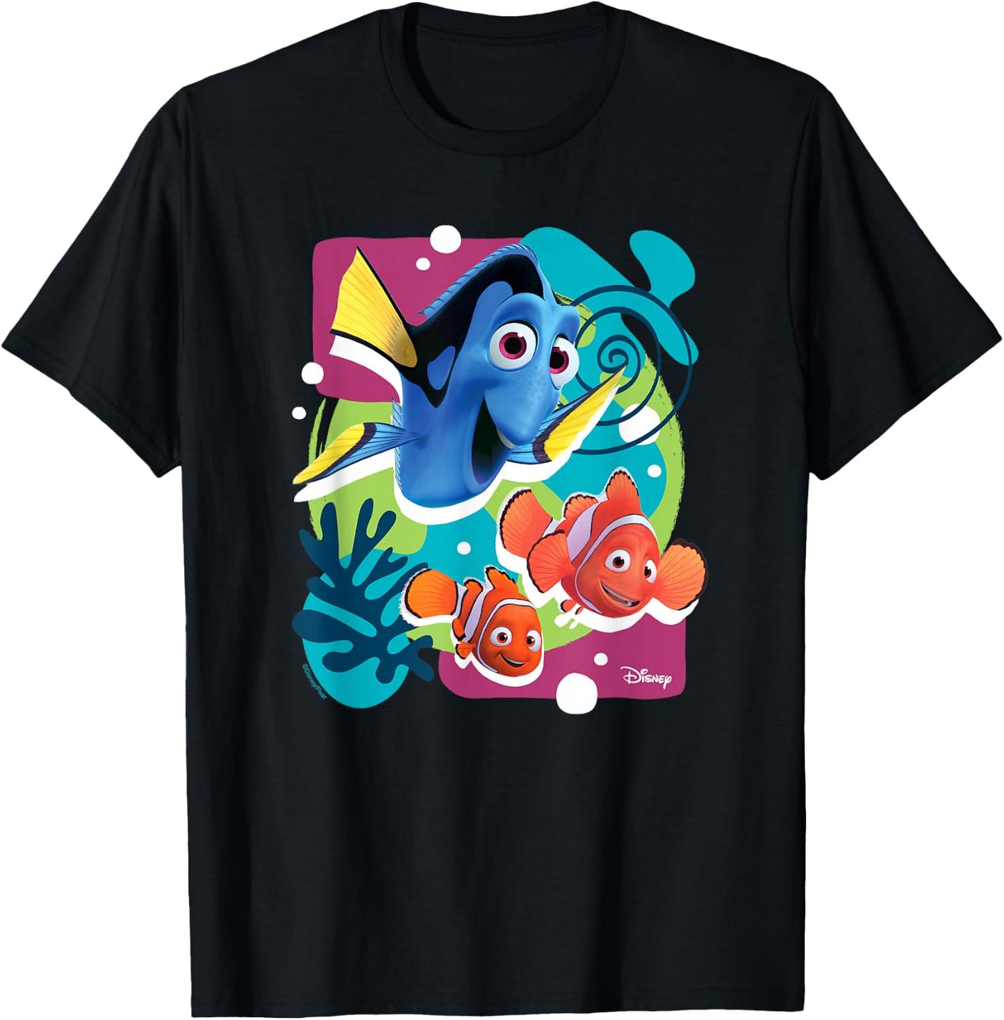 Finding Nemo - Dory Marlin Nemo Group T-Shirt - T-Shirt | Black