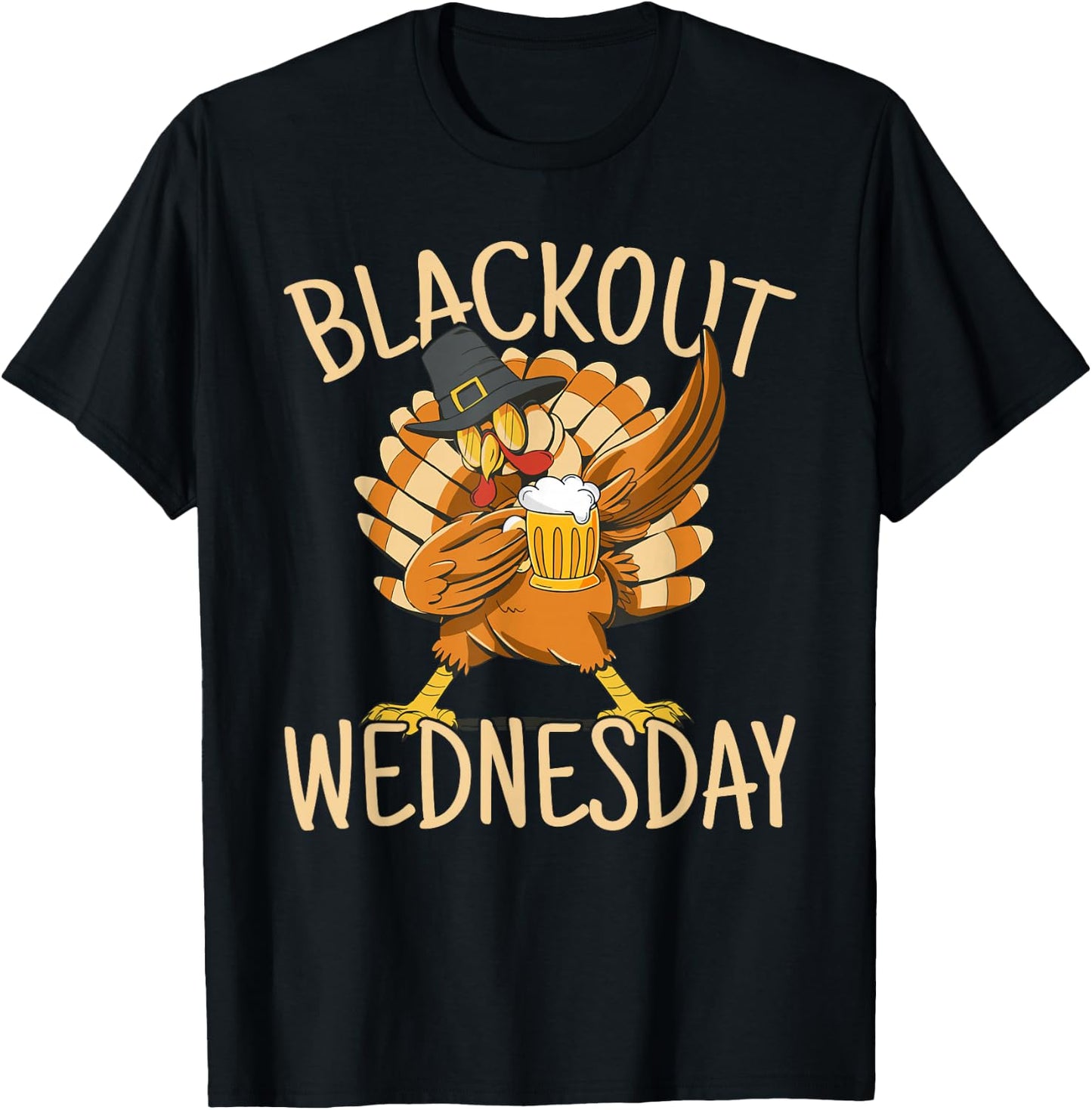 Blackout Wednesday Thanksgiving Party Turkey T-Shirt - T-Shirt | Black