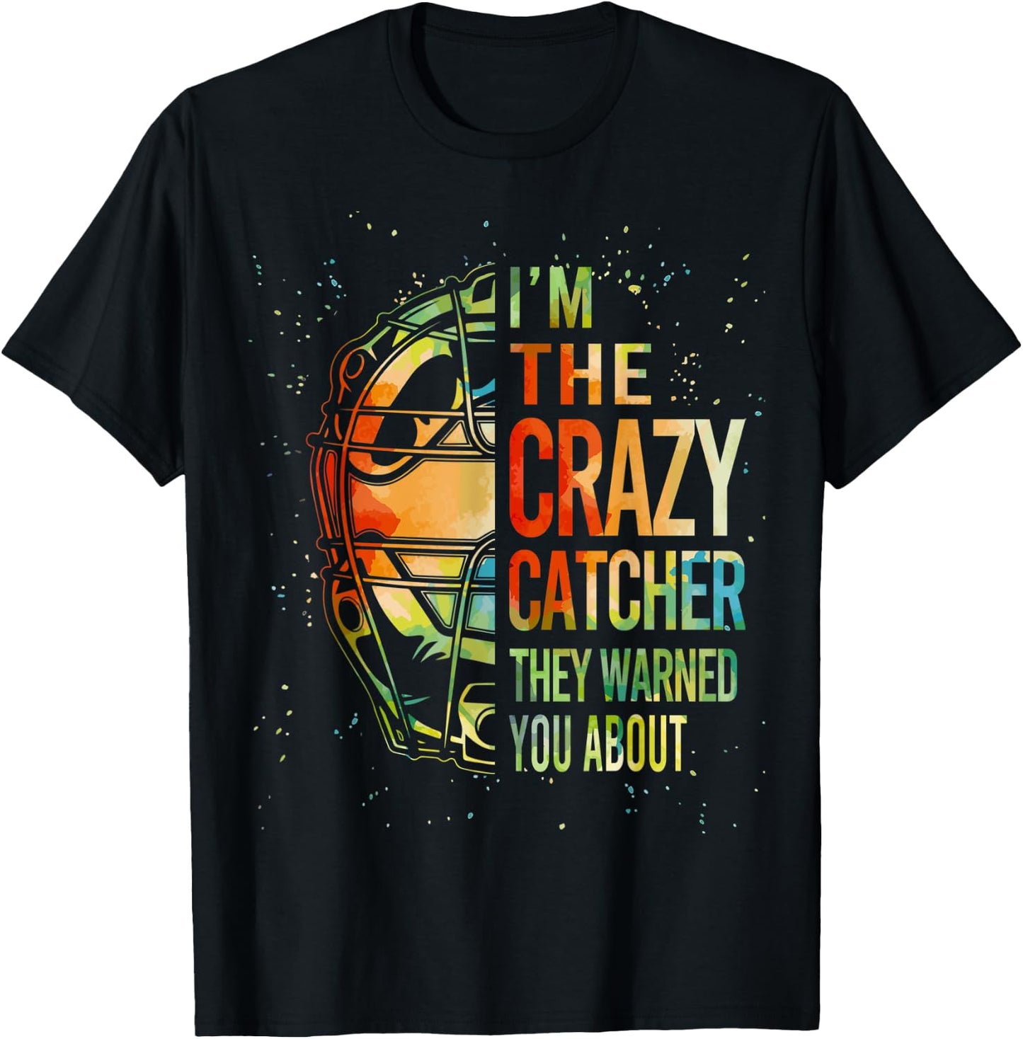 Cute Softball-Shirt Crazy Catcher Gift Funny Youth Teen Girl T-Shirt - T-Shirt | Black