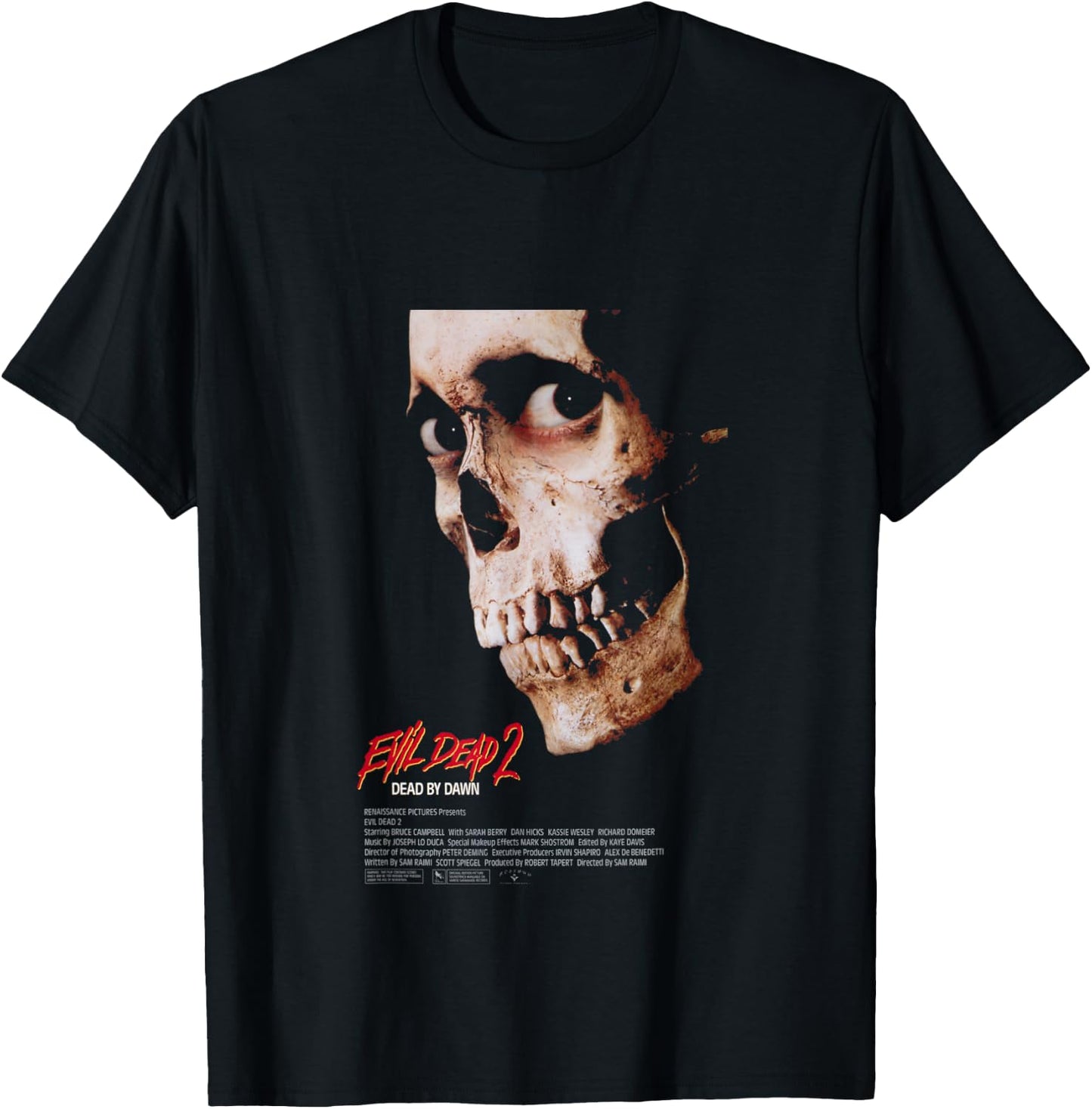 Evil Dead 2 Dead by Dawn Theatrical Poster T-Shirt - T-Shirt | Black