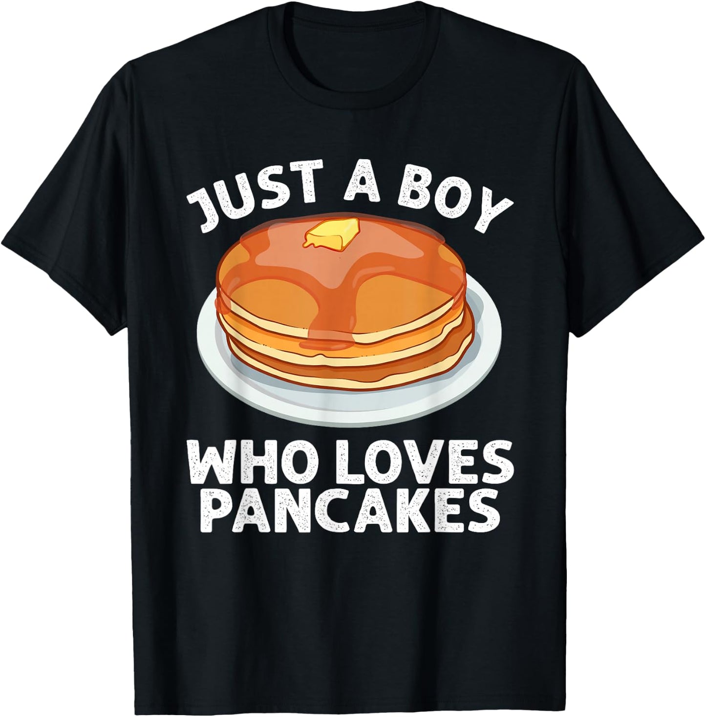 Cool Pancake Art For Boys Men Breakfast Food Pancake Lovers T-Shirt - T-Shirt | Black