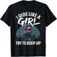Funny ATV 4 Wheeler Design For Girls Kids Women Quad Riding T-Shirt - T-Shirt | Black