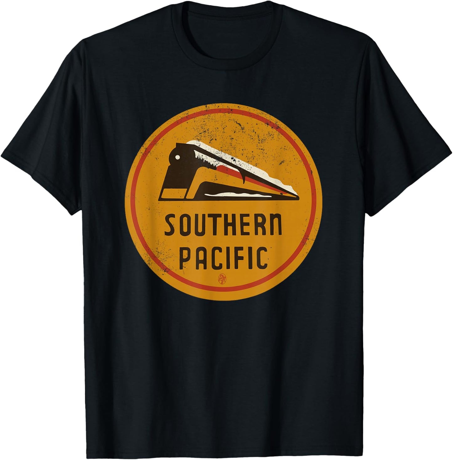 Retro Vintage Southern Pacific Railroad T-Shirt - T-Shirt | Black