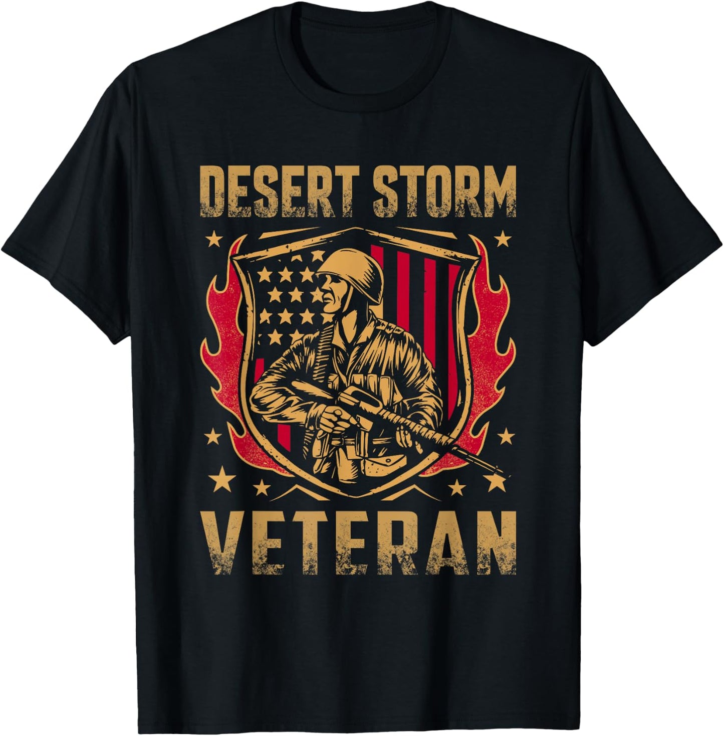 Desert Storm Operation Veteran American T-Shirt - T-Shirt | Black