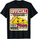 Fueled By Pizza Music And Attitude | Funny Birthday Teenager T-Shirt - T-Shirt | Black