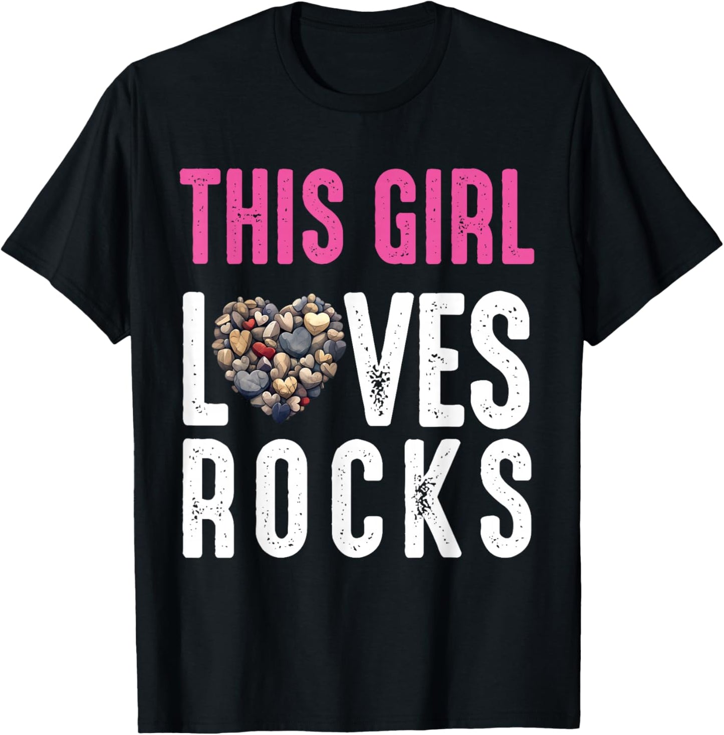 Rock Collector Hunting Women Girl Stones Geology Rockhound T-Shirt - T-Shirt | Black