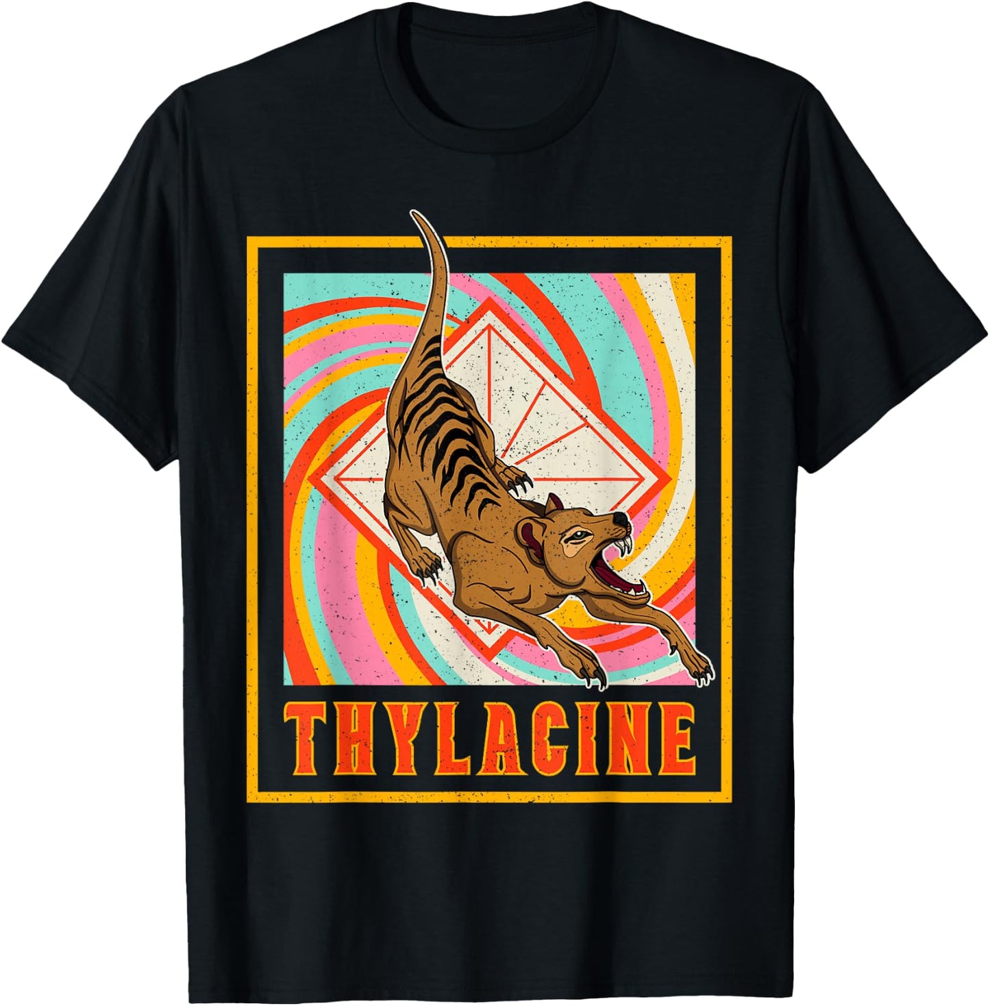 Thylacine Tasmanian Biologist Nation Cynocephalus Tasmania T-Shirt - T-Shirt | Black