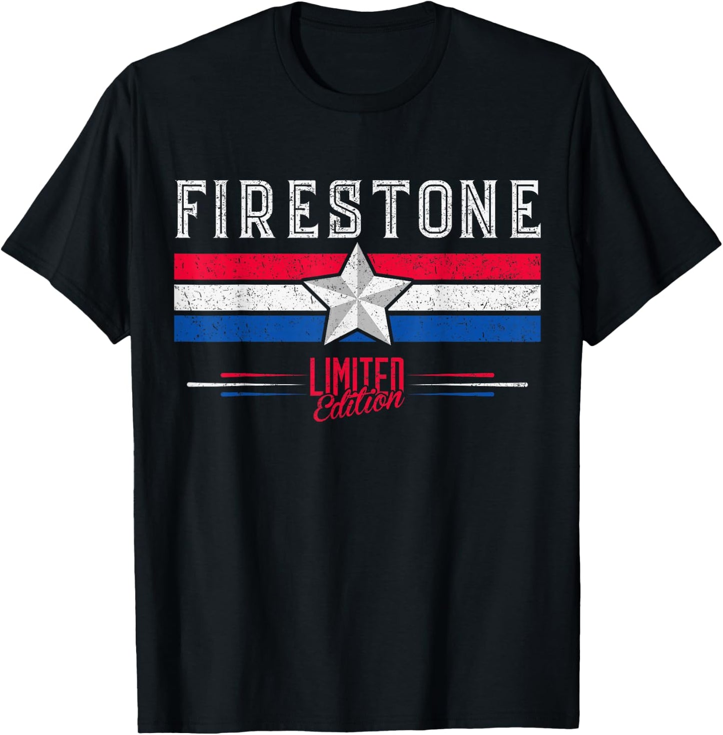Firestone Retro Vintage Shirt Gift Women Men Kids T-Shirt - T-Shirt | Black