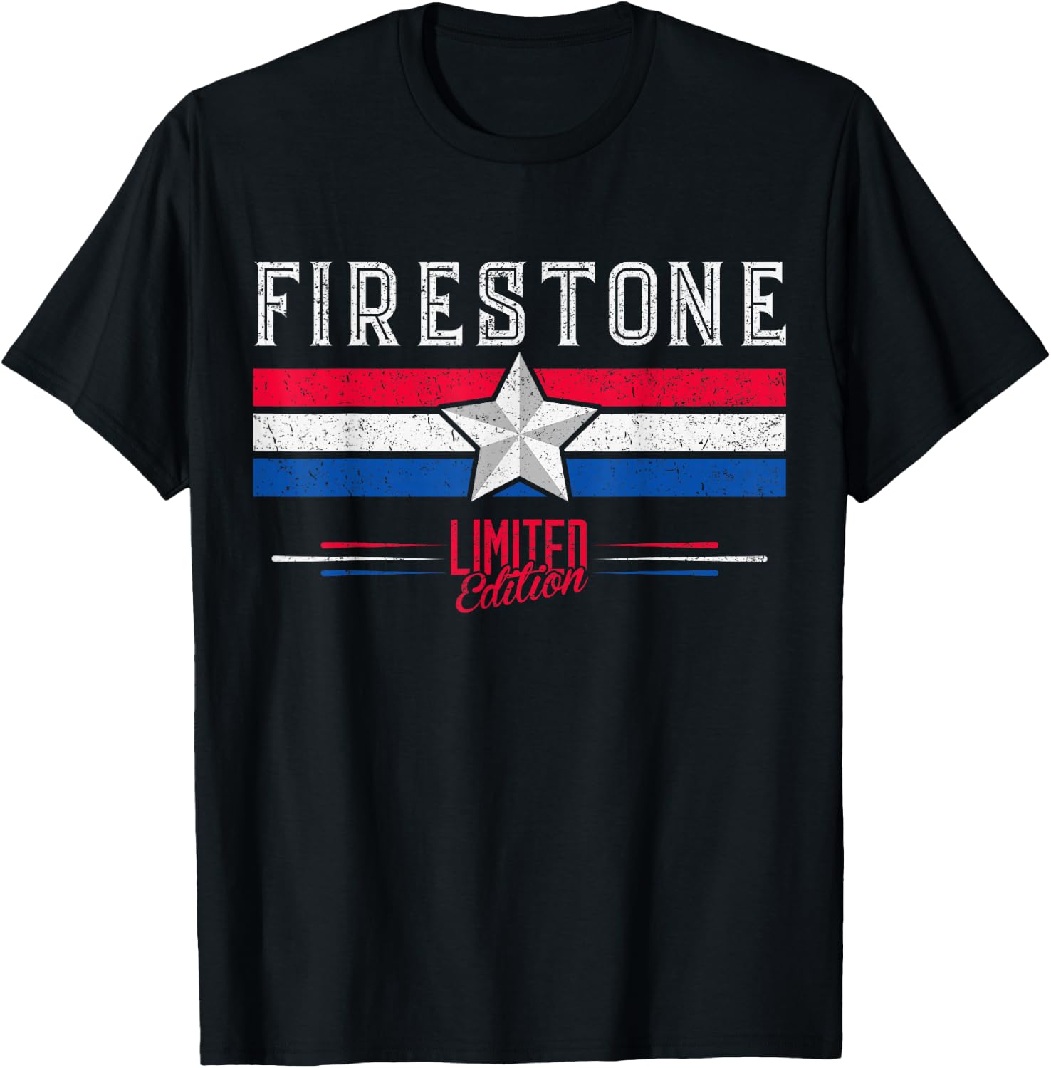 Firestone Retro Vintage Shirt Gift Women Men Kids T-Shirt - T-Shirt | Black