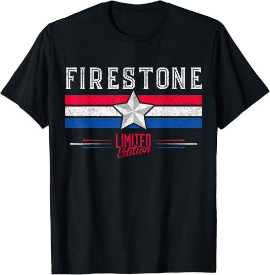 Firestone Retro Vintage Shirt Gift Women Men Kids T-Shirt - T-Shirt | Black
