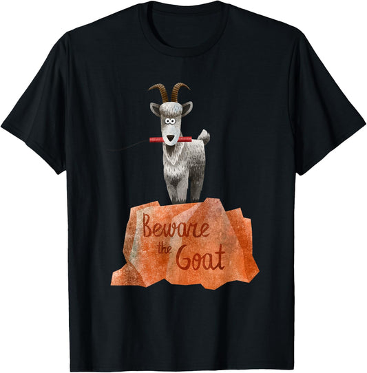 Beware the Goat on that big thunder mountain railroad T-Shirt - T-Shirt | Black