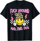 Retro Fuck Around And Find Out Funny Leopard Smile Face FAFO T-Shirt - T-Shirt | Black