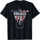 Chicago Vintage American Flag Guitar Player Souvenir T-Shirt - T-Shirt | Black