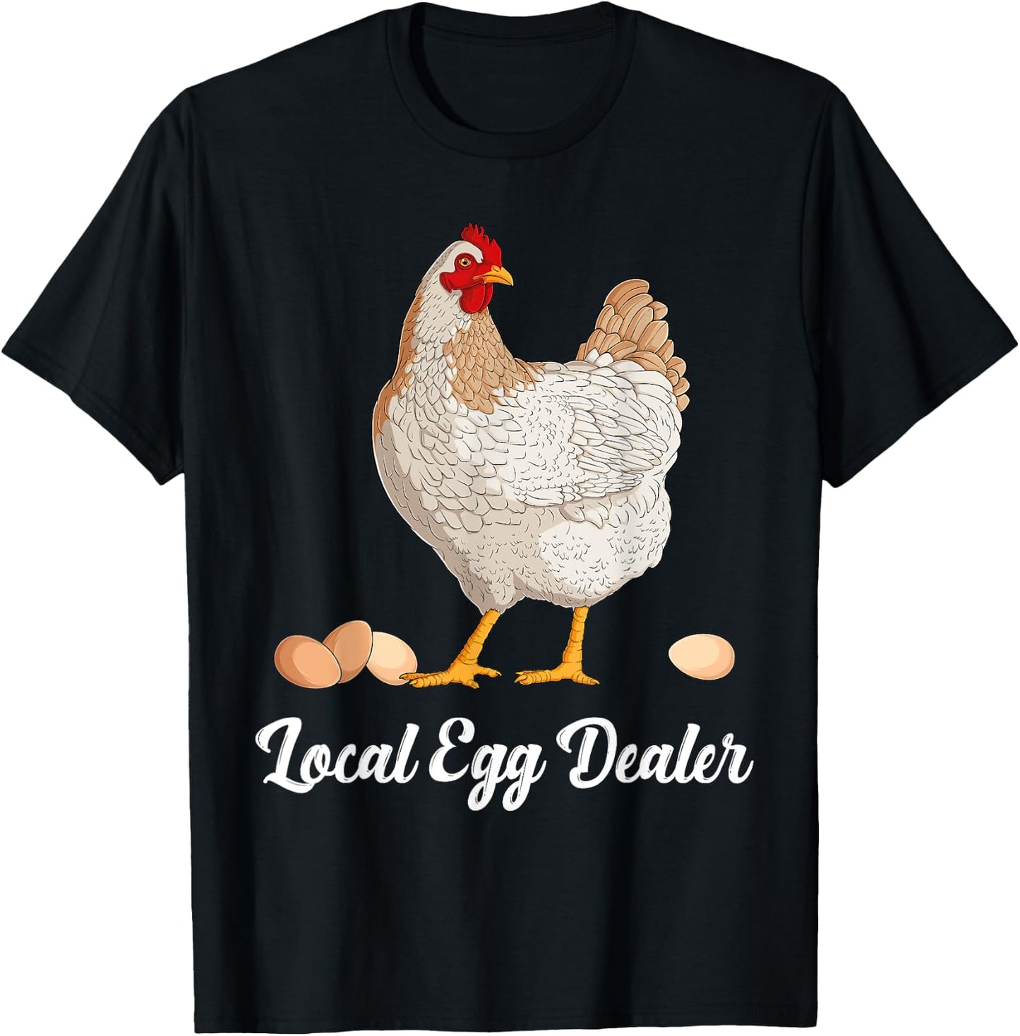 Supporting Local Egg Dealer Chickens Egg Lover Women Men T-Shirt - T-Shirt | Black