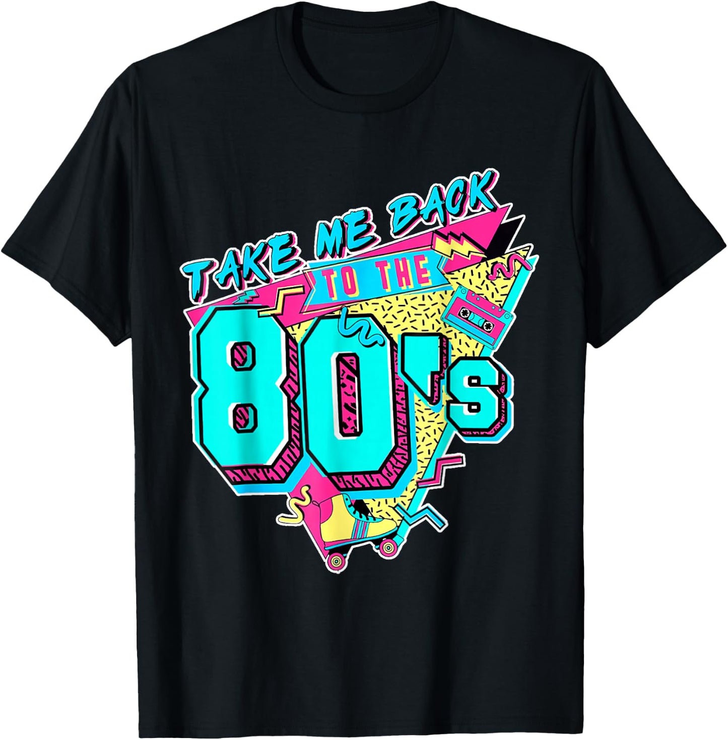 Take Me Back to The 80s Retro Revival Vintage 80's T-Shirt - T-Shirt | Black
