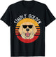 Retro White English Cream Golden Retriever Simply Golden T-Shirt - T-Shirt | Black