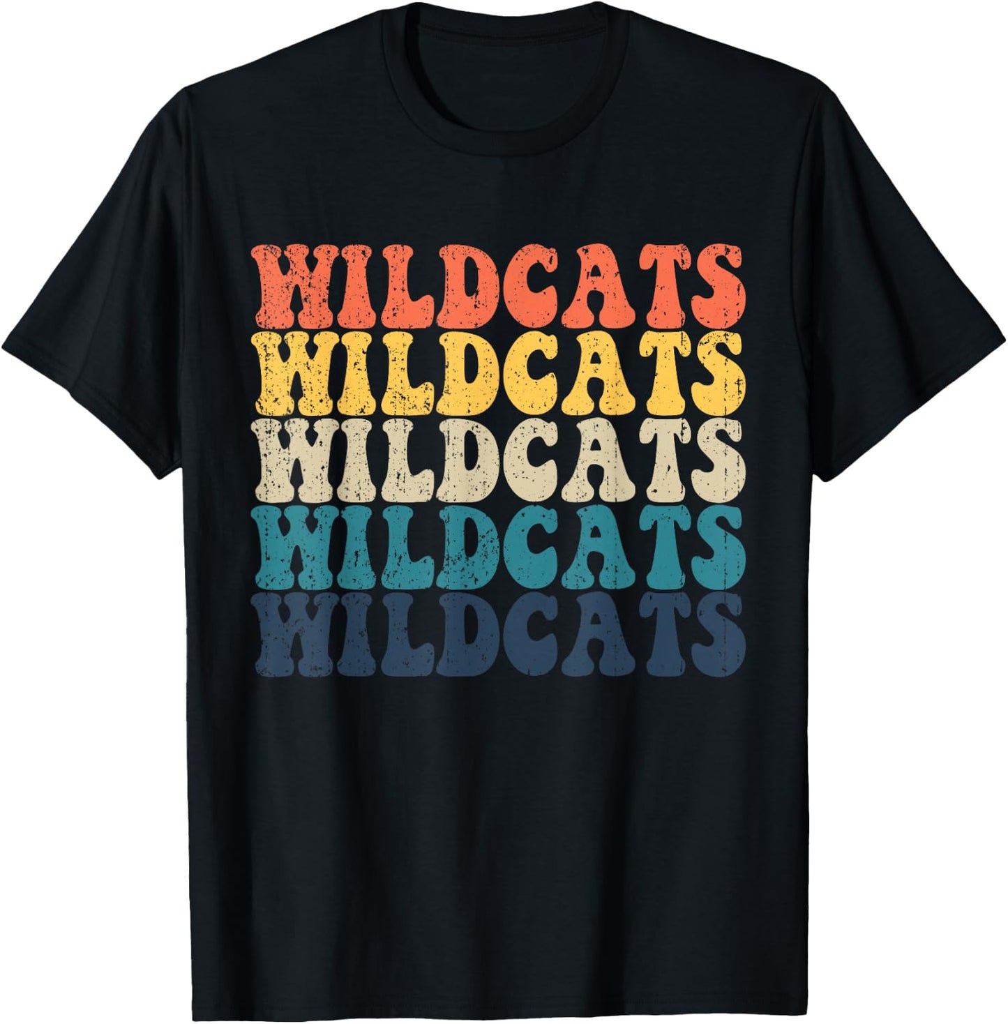 Wildcats High School Wildcats Sports Team Retro Wildcats T-Shirt - T-Shirt | Black