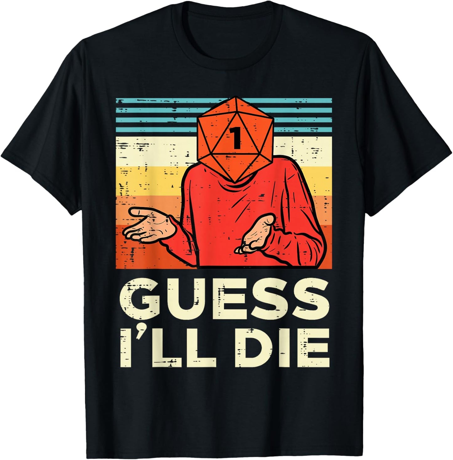 Rpg Gamer 1 Guess Ill Die Retro Men Boys Kids Youth T-Shirt - T-Shirt | Black