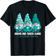 Sexual Assault Awareness Month Teal Ribbon Gnomies Support T-Shirt - T-Shirt | Black