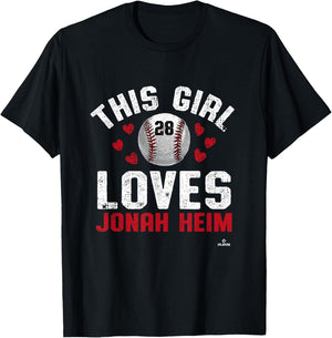 This Girl Loves Jonah Home Jonah Home Texas MLBPA T-Shirt - T-Shirt | Black