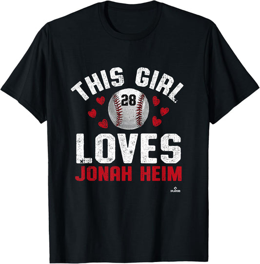 This Girl Loves Jonah Home Jonah Home Texas MLBPA T-Shirt - T-Shirt | Black