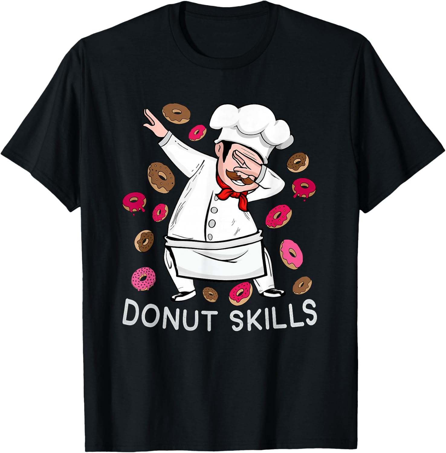 Donut Lover Men Pastry Chef Muffin Souvenir Cake Donuts T-Shirt - T-Shirt | Black