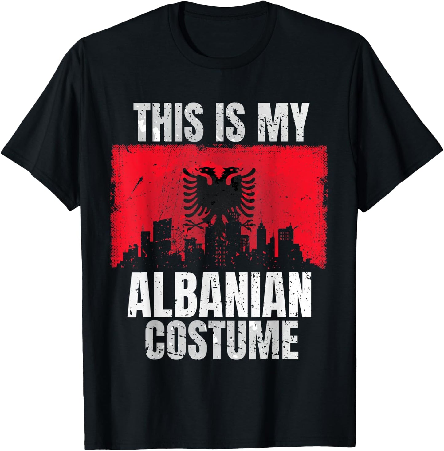 This Is My Albanian Costume Women Vintage Albanian T-Shirt - T-Shirt | Black