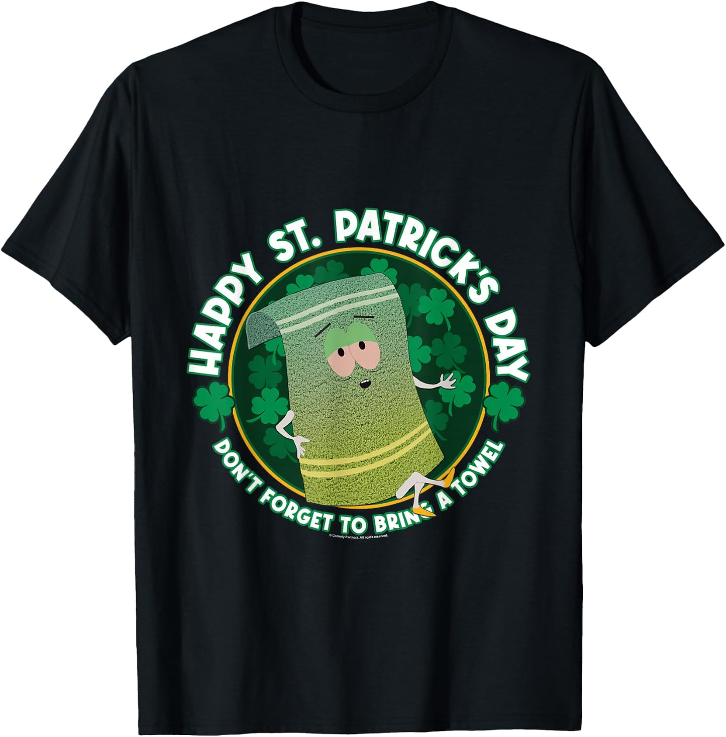 South Park St. Patrick's Day Towelie T-Shirt - T-Shirt | Black