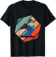 Cassowary Dino Bird Cassowary Bird Casque Hexa Vintage Retro T-Shirt - T-Shirt | Black