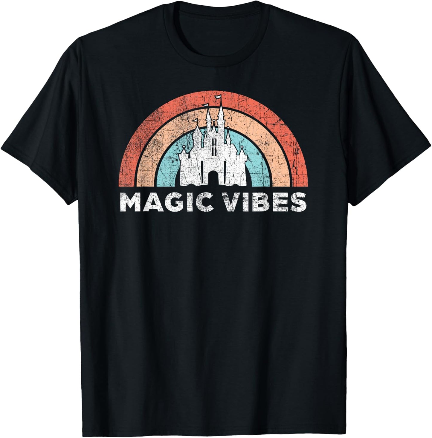 Magic Vibes | Cute Matching Vacation Graphic T-Shirt - T-Shirt | Black