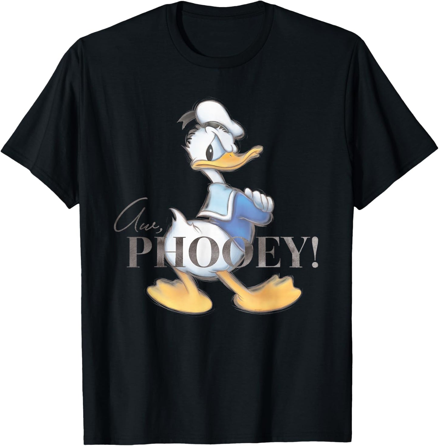Disney 100 Anniversary Donald Duck D100 Quote Aw Phooey Small T-Shirt - T-Shirt | Black