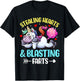 Stealing Hearts And Blasting Farts Fantasy Unicorn Gag T-Shirt - T-Shirt | Black