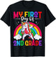 My First Day Of 2nd Grade Unicorn Second Grade Team Girls T-Shirt - T-Shirt | Black