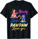 Cute Beauty Or Beat Pawpaw Loves You - Gender Reveal Party T-Shirt - T-Shirt | Black
