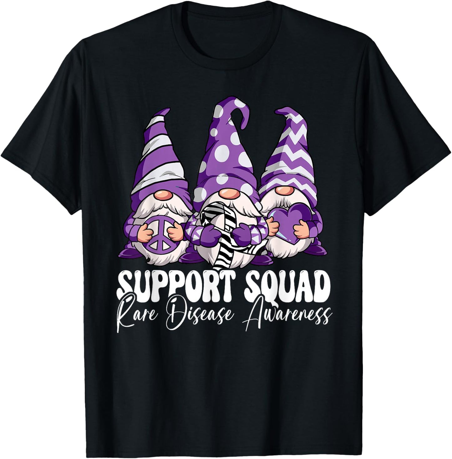 Support Squad Rare Disease Awareness T-Shirt - T-Shirt | Black