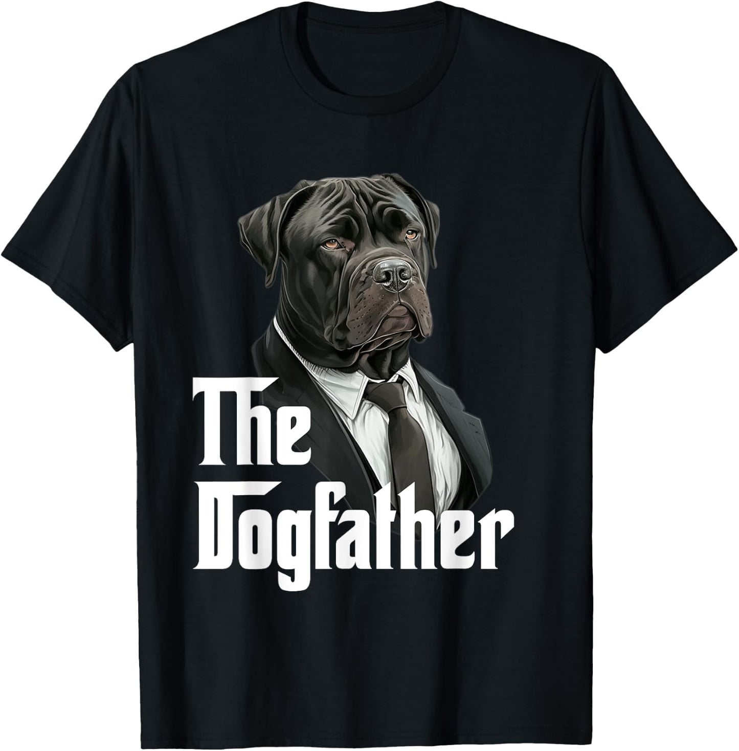 The Dogfather | Cane Corso Dad | CorsoFather Funny Dog Owner Women Girls Kids T-Shirt - T-Shirt | Black
