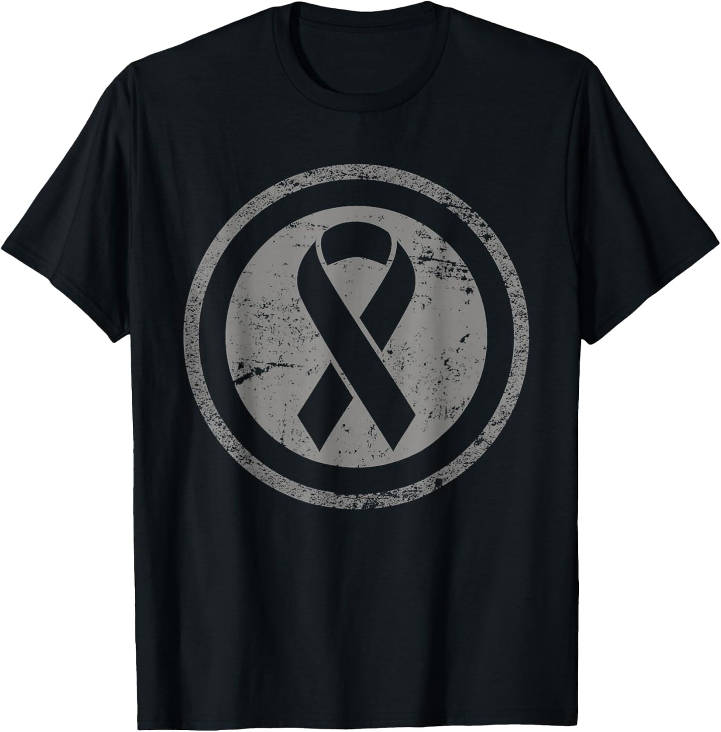 Childhood Cancer Awareness Gold Vintage Yellow Ribbon T-Shirt - T-Shirt | Black