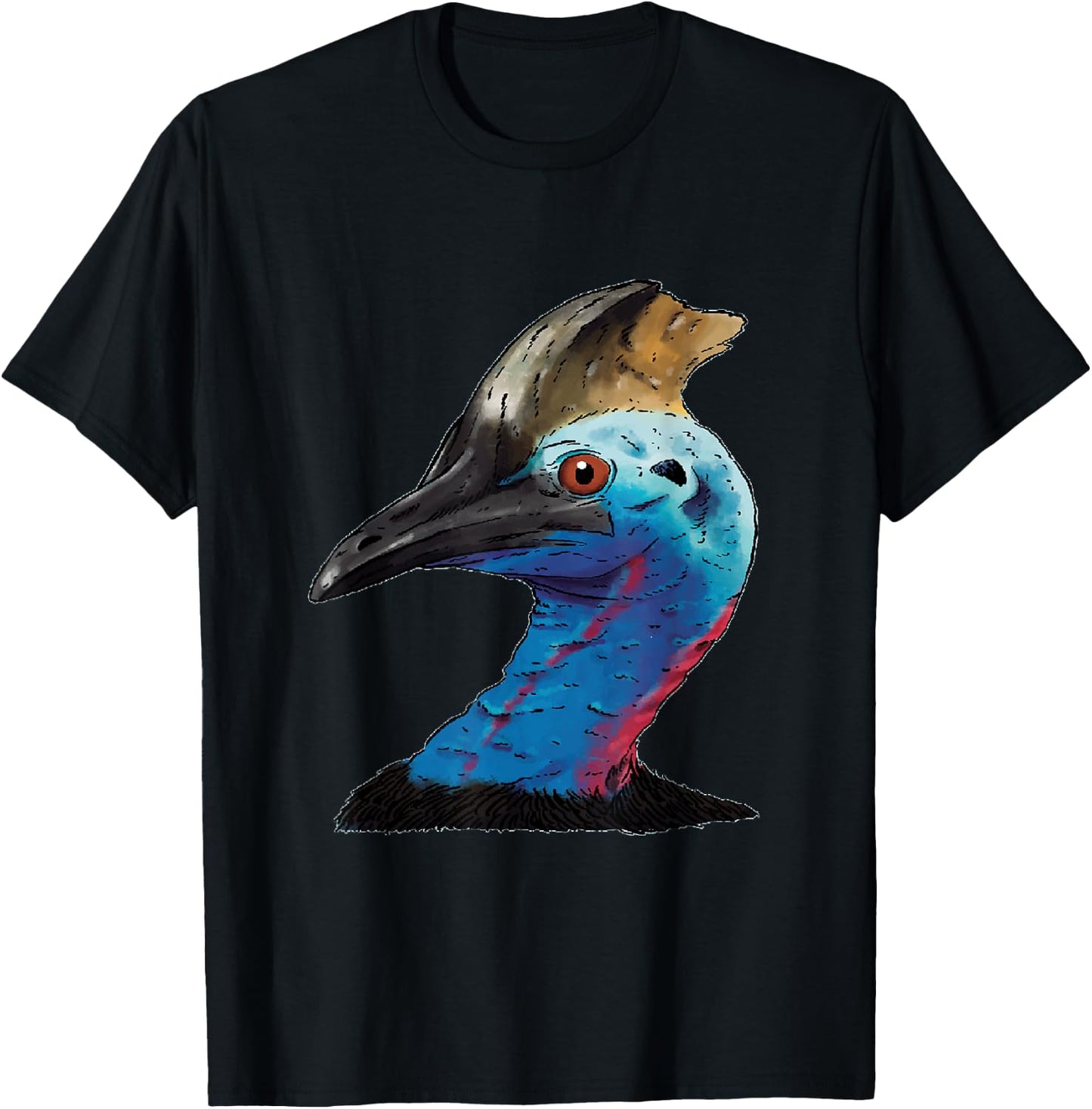 Cassowary Dino Bird Cassowaries Casque Head Cassowary Lover T-Shirt - T-Shirt | Black