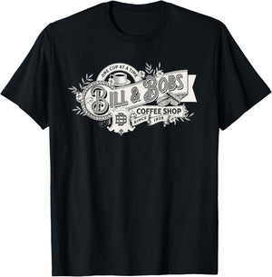 Bill and Bob's Coffee Shop Vintage AA 12 Step Recovery Sober T-Shirt - T-Shirt | Black